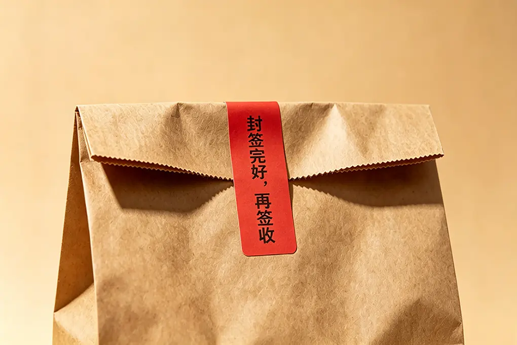外卖封口签